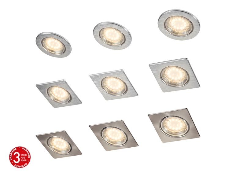 Spots encastrables à LED, lot de 3