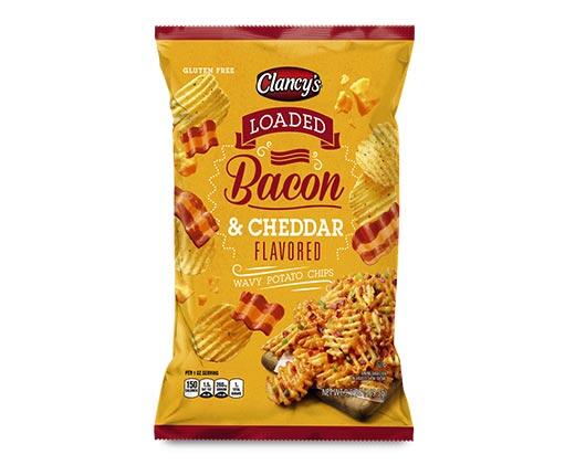 Clancy's 
 Loaded Bacon & Cheddar or Fried Pickle Ranch Wavy Potato Chips