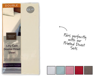 Easy Care Double Fitted Sheet