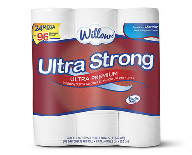 Willow 24 Mega Roll Ultra Strong Bath Tissue