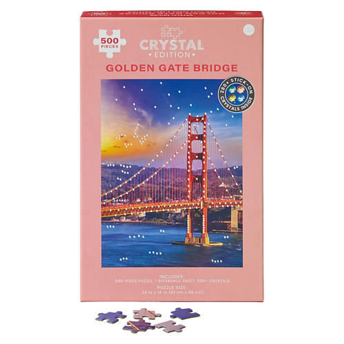 500 Pieces Crystal Edition Gemstone Puzzle - Golden Gate Bridge