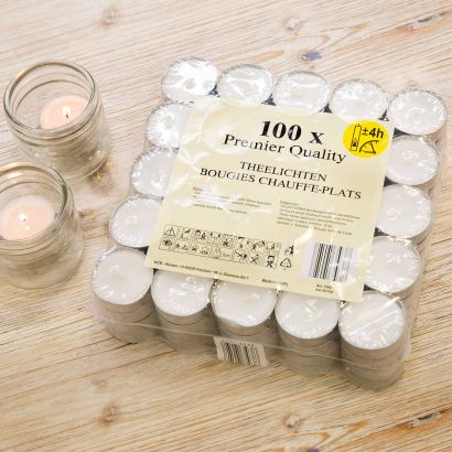 Bougies chauffe-plat, 100 pcs