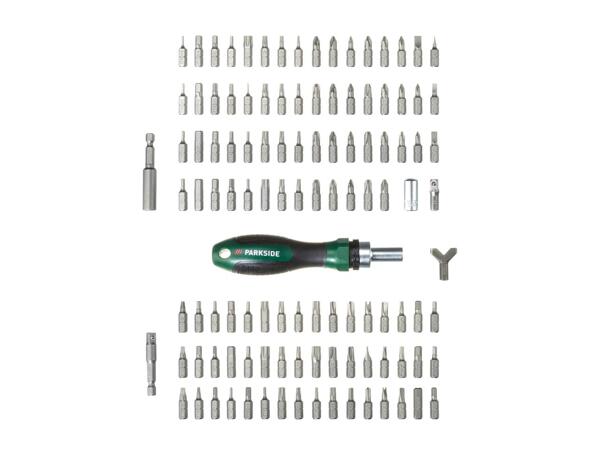 Parkside Ratchet Screwdriver & Bit Set - 115 Pieces