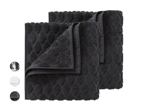 Serviettes de toilette éponge, lot de 2