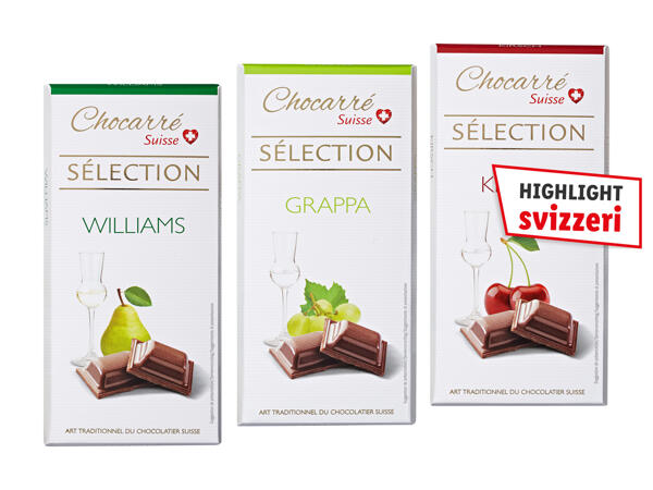 Tavoletta di cioccolato al liquore "Sélection"