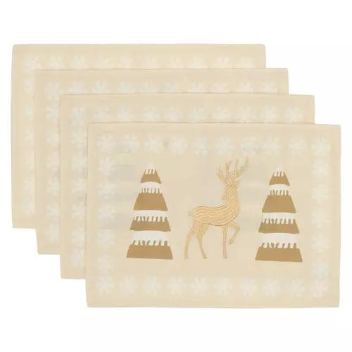 13" x 17" Holiday Placemat Set - Deer