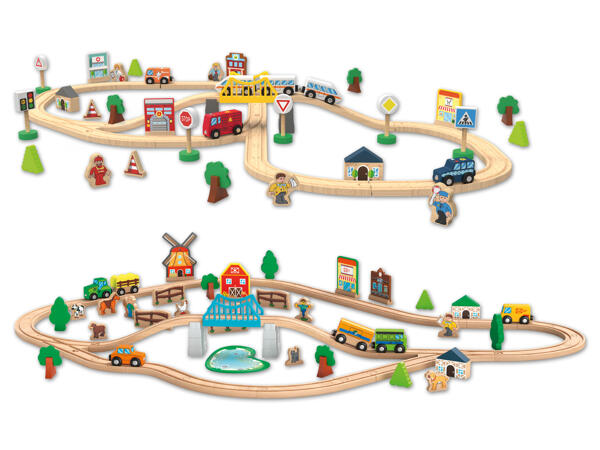 Holzeisenbahn-Set