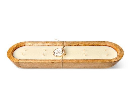 Huntington Home Rustic Carved Wood Candle