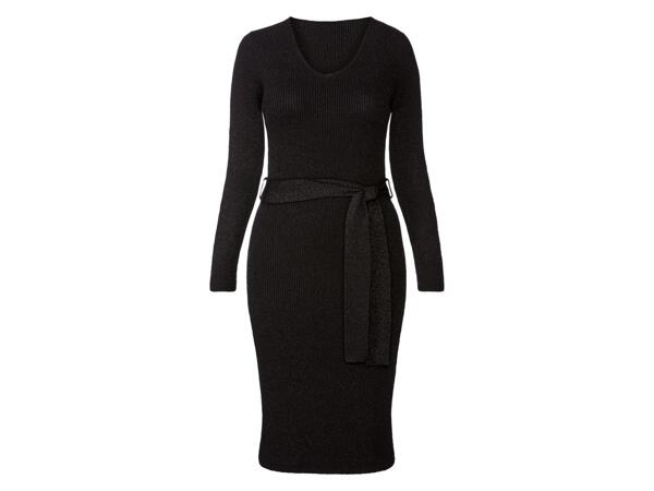 Ladies' Christmas ribbed knit dress