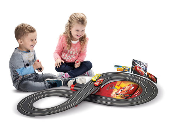 Toy Track with Remote-Controlled Cars