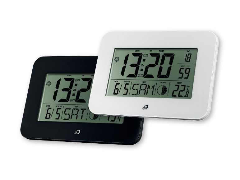 Auriol Radio-Controlled LCD Wall Clock