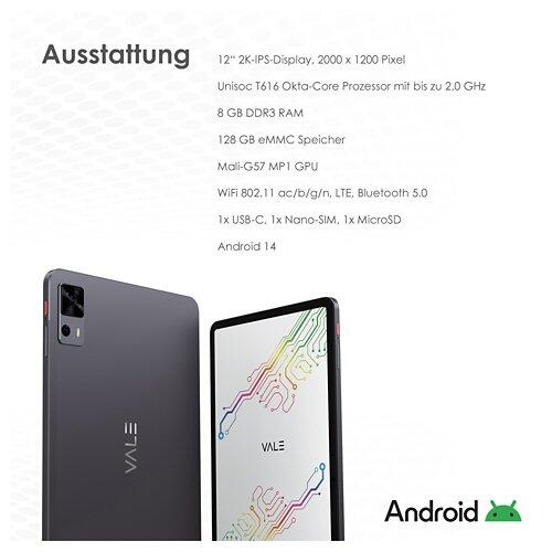2K Tablet V12E, 30,48 cm (12"), LTE