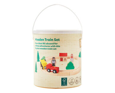 Wooden Toys in Drum