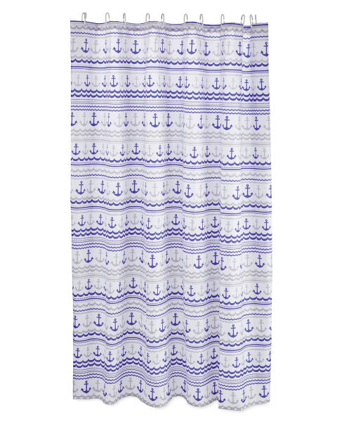 Anchor & Wave Shower Curtain