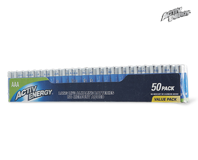 ALKALINE BATTERIES AA OR AAA 50PK