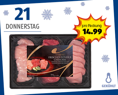 GOURMET Frisches Fondue Chinoise Poulet/Rind/Schwein