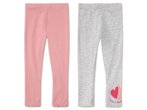 Mädchen Leggings, 2 Stück
