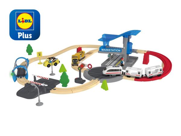 Playtive Wooden Railway Set