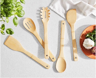 Bamboo Kitchen Utensils 5pc Set