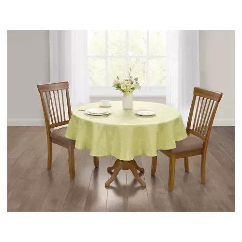 70" Round Premium Jacquard Tablecloth - Green
