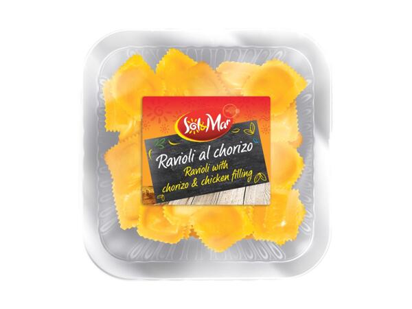 Raviolis au chorizo