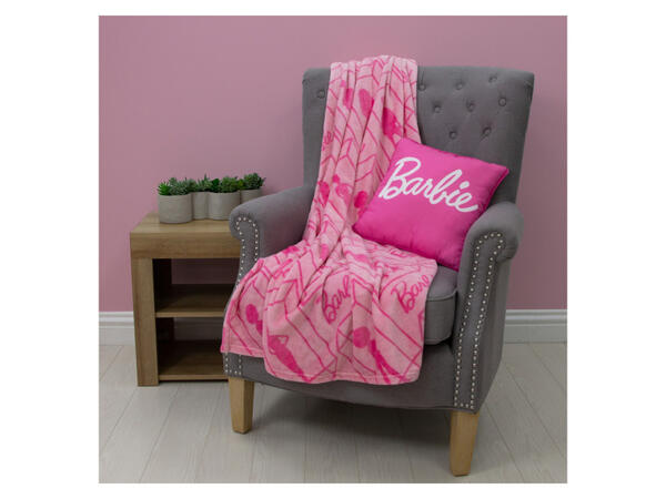 Barbie Dětská deka s polštářem, 100 x 150 cm, 35 x 35 cm