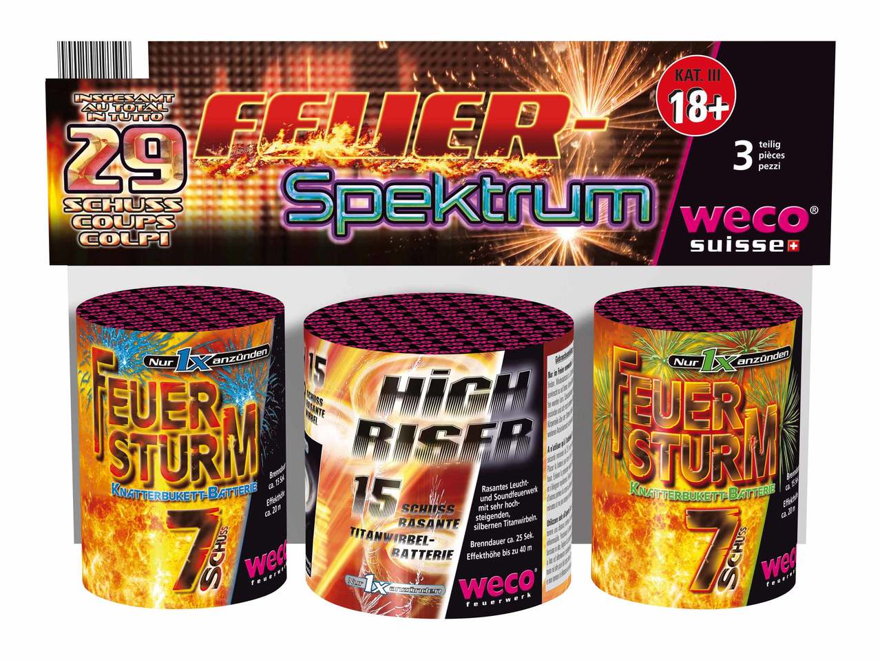 Spectre de feu, 3 pièces