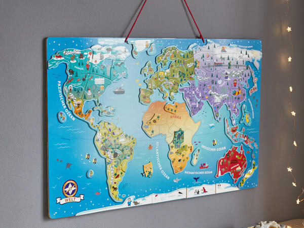 Magnetische Holz Welt- oder Europakarte