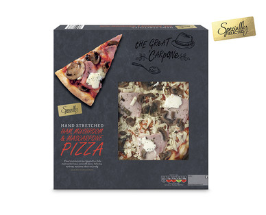 Specially Selected Ham, Mushroom & Mascarpone Pizza
