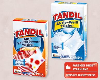 TANDIL Anti-Verfärbungs-/Aktiv-Weiss-Tücher