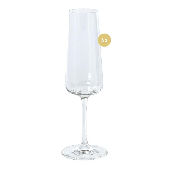 CROFTON(R) 				Kristall-Champagnergläser, 6 St.