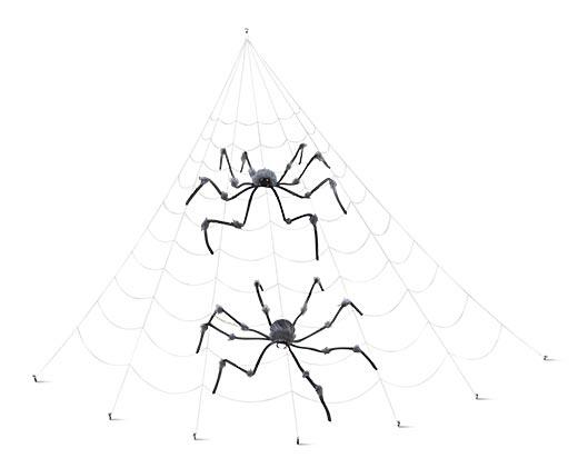 Huntington Home 25 Foot Spiderweb and Spiders