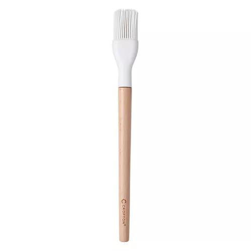 Beechwood & Silicone Baking Brush, White