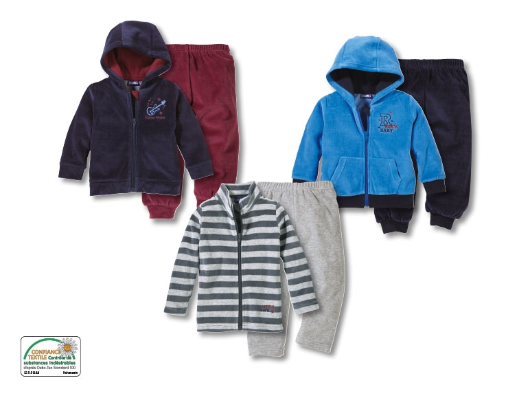 Ensemble en velours bébé