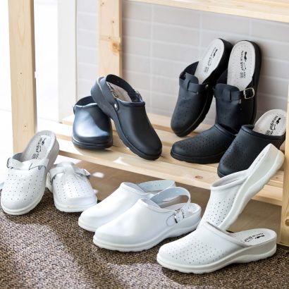 Mules orthopédiques en cuir pour dames