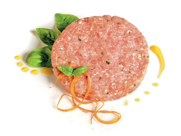 Maxi Hamburger with Chicken Cheese and Basil