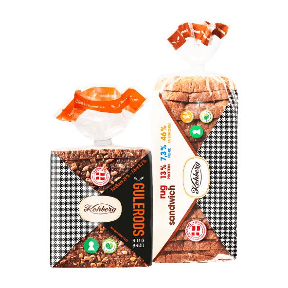 KOHBERG 	 				Gulerodsrugbrød eller rugsandwich