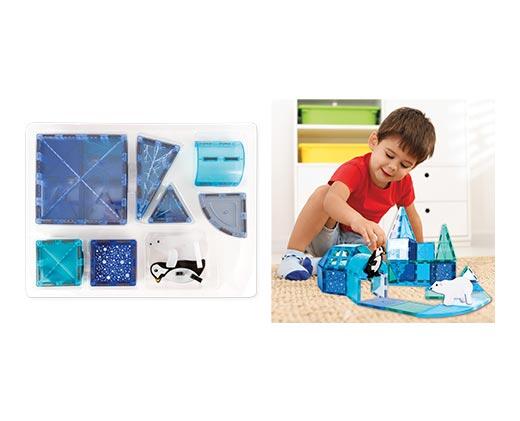 Bee Happy Themed Magnetic Tiles 48pc