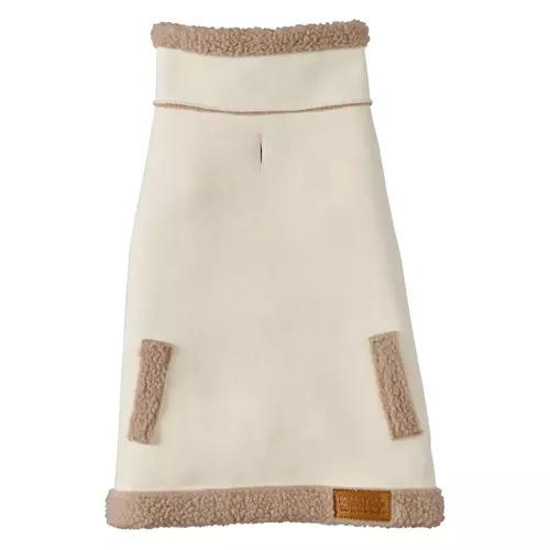 Pet Sherpa Lined Vest - Cream, XS