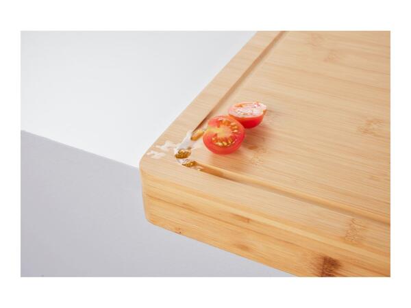 Livarno Home Bamboo Chopping Board With Counter Edge
