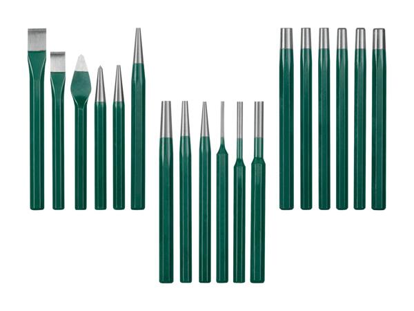 Set de chasse-goupilles et de poinçons/​set d'outils à percussion combinés/​set d'extracteurs de rivets et d'outils de pose de rivets, 6 pcs.