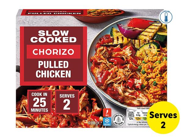 Slow Cooked Chorizo Pulled Chicken