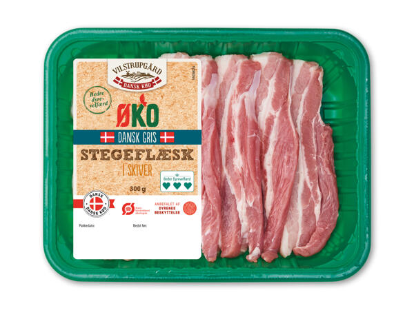 Økologisk dansk flæsk i skiver