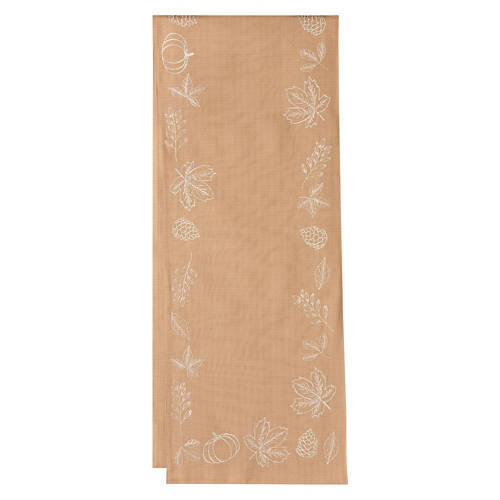 14" x 72" Table Runner - Pinecones & Leaves