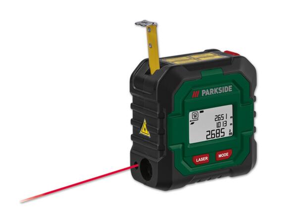 Akku-Laserentfernungsmesser 50 m mit Maßband (3 m)