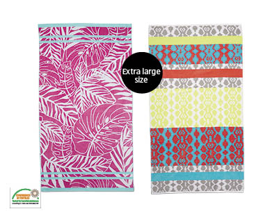 Velour Jacquard Beach Towel