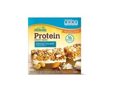 Millville Caramel Nut or Coconut Almond Protein Chewy Bars