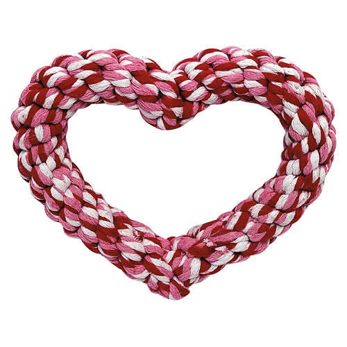 Valentine's Day Rope Heart Dog Toy