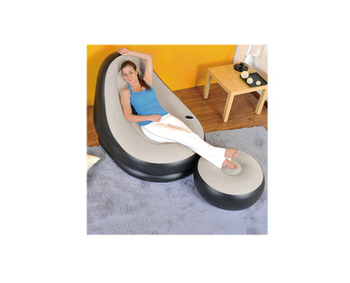Easy Home Inflatable Lounge Chair with Ottoman