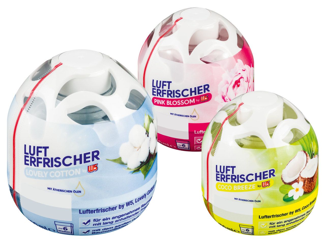 W5 Lufterfrischer mit Gelperlen